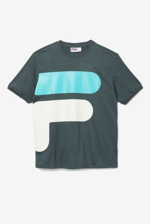 FILA Corp Tee Shirts Blue / Turquoise,Mens Clothing | CA.FXOKLD689